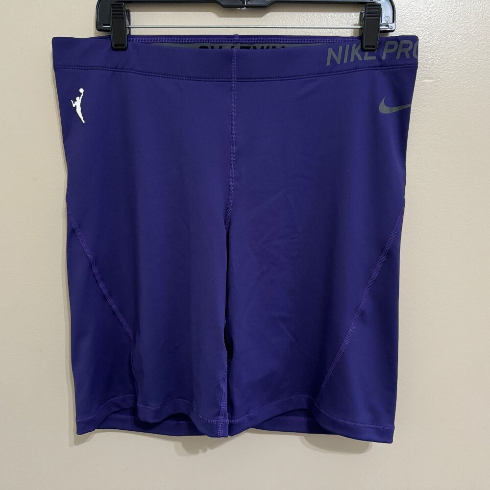 Nike Pro WNBA Team Issue Compression 8” Shorts Purple Womens 2XL CW4244-566 NEW - Picture 1 of 10